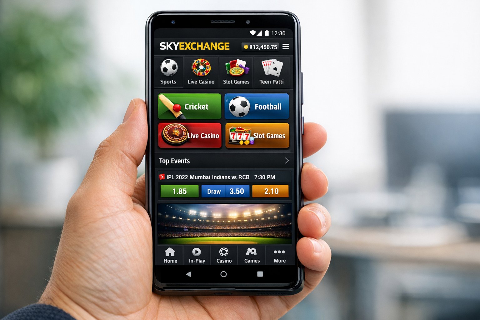 Sky Exchange App on mobile preview